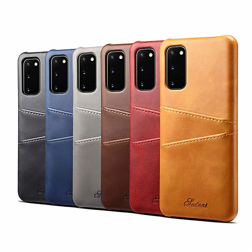 

ase For Samsung Galaxy S20/S20 Plus/S20 Ultra/S10/S10E/S10 5G/S10 Plus/Note 10/Note 10 Plus Card Holder / Shockproof Back Cover Solid Colored PU Leather