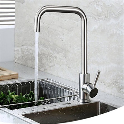 

304 Stainless Steel Kitchen Faucet Hot And Cold Sitting Type Rotatable Sanitary Sink Vegetable Basin Faucet