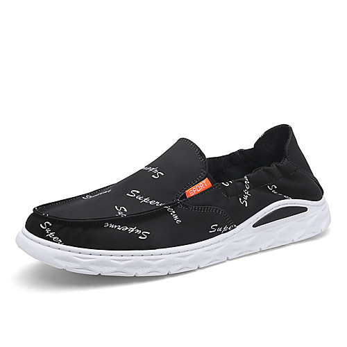 

Men's Fall / Spring & Summer Daily Outdoor Loafers & Slip-Ons Running Shoes / Walking Shoes Canvas Breathable Non-slipping Shock Absorbing Black / Beige / Gray