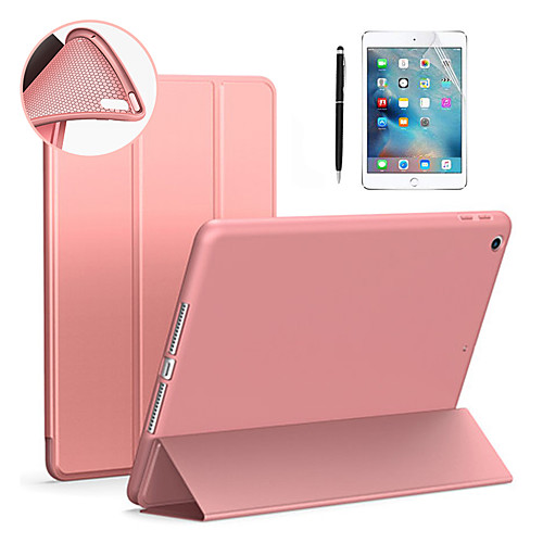 

Case & 1pcs Stylus pen & 1pcs Screen Protect For Apple iPad air3/9.7/10.5/11/10.2/air1/air2/Mini 12345 Flip / Ultra-thin / Origami Full Body Cases Solid Colored PU Leather / Silicone