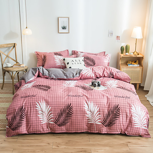 

4pcs modern bedding set Super king size bed linens reactive printing duvet cover set geometry simple style home bed set flat sheet
