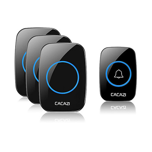 

CACAZI A10 Wireless Doorbell Waterproof 100-240V 300M Range Door Bell Home 60 Chimes Door Ring High Quality