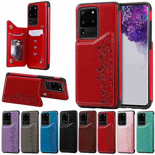 

Case For Samsung Galaxy S20 / S20 Plus / S20 Ultra Wallet / Card Holder / with Stand Back Cover Six Cats Embossing PU Leather / TPU for Galaxy S10 / S10E / S10 Plus / A50(2019) / A30S(2019)