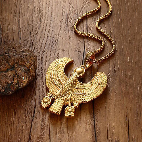 

Pendant Necklace Classic Eagle Fashion Titanium Steel Gold 55 cm Necklace Jewelry For