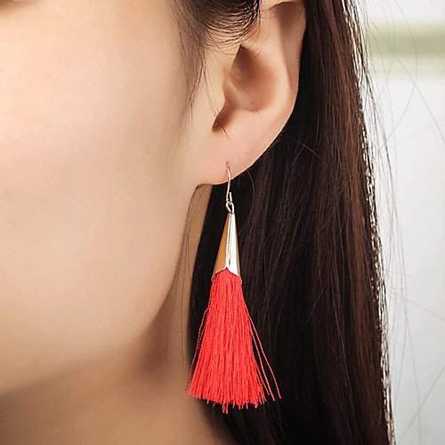 

Women's Earrings Holiday Wedding Birthday Romantic Earrings Jewelry Yellow / Blushing Pink / Red For Date Street Festival 1 Pair