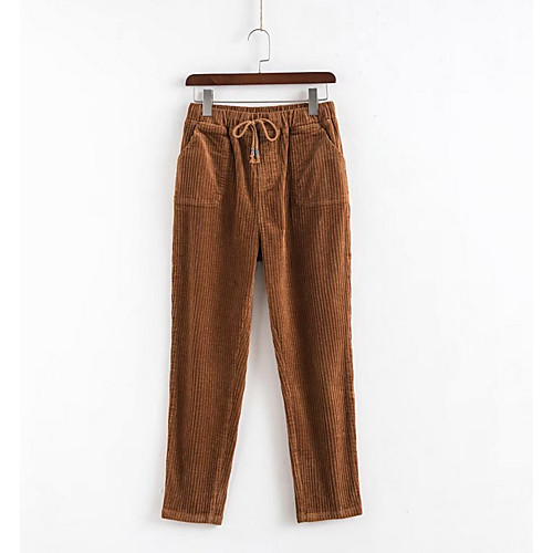 

Women's Active Basic Loose Harem Pants - Solid Colored Cotton Winter Black Yellow Brown M / L / XL