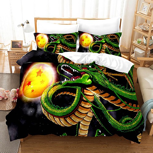 

Home Textiles 3D Bedding Set Duvet Cover with Pillowcase 2/3pcs Bedroom Duvet Cover Sets Bedding Dragon Ball