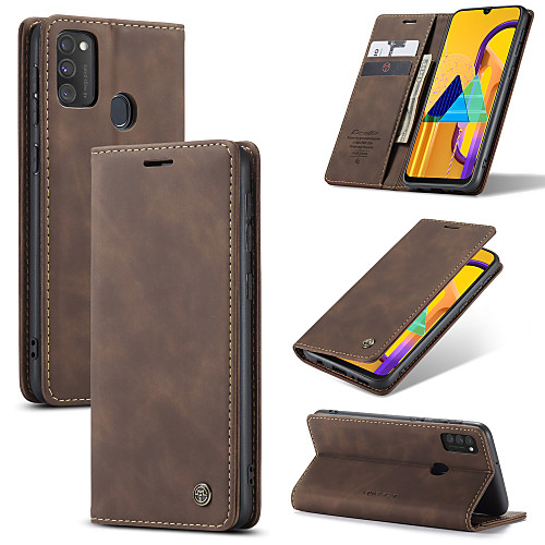 

CaseMe New Retro Business Leather Magnetic Flip Case For Samsung Galaxy A91 / A81 / A71 / A51 With Wallet Card Slot Stand For Samsung Galaxy M30S / S20 / S20 Plus / S20 Ultra Case Cover
