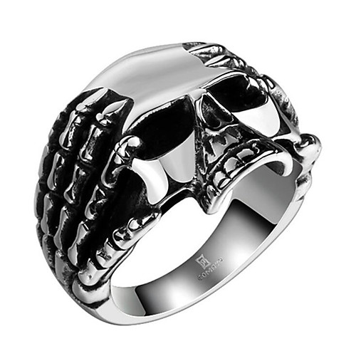 

Band Ring Classic Silver Titanium Steel Skull Stylish 1pc 8 9 10 11 / Men's