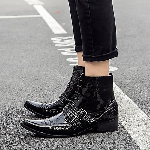 

Men's Spring & Summer Classic Daily Boots PU Black