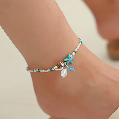

Anklet Elegant Trendy Ethnic Women's Body Jewelry For Date Birthday Party Alloy Wedding Friends White 1 Piece