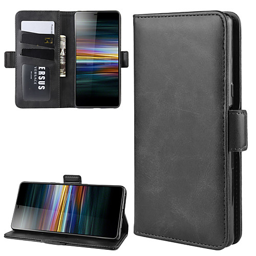 

For Sony Xperia L3 / Sony Xperia XZ3 / Sony Xperia 1 II Wallet Stand Leather Cell Phone Case with Wallet & Holder & Card Slots
