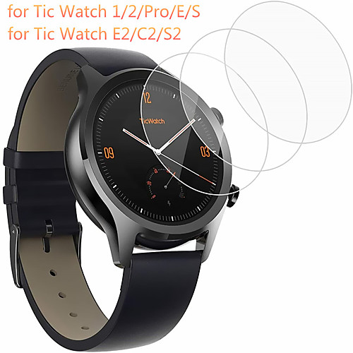 

Screen Protector for TicWatch 1/2/ Pro/ C2/S2/E2 /E/S/Tempered Glass Transparent High Definition (HD) Scratch Proof/9H Hardness