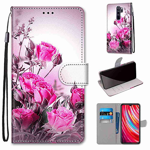 

Case For Xiaomi Redmi Note 8 Pro / Redmi Note 8 / Redmi Note 8T Wallet / Card Holder / with Stand Wild Rose PU Leather / TPU for Redmi Note 7 / Mi CC9 Pro / Redmi 8 / Redmi K30 / Redmi 8A