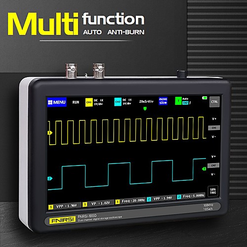 

FNIRSI 1013D Digital Tablet Oscilloscope Dual Channel 1 g 100 m Bandwidth Digital Oscilloscope Sampling Rate of Small Tablets