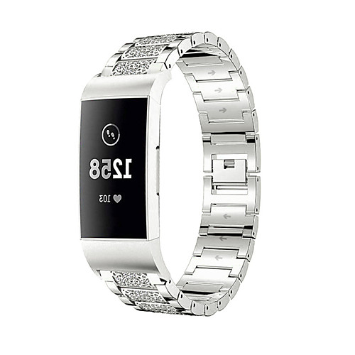 

Watch Band for Fitbit Charge 3 Fitbit Jewelry Design Stainless Steel Wrist Strap