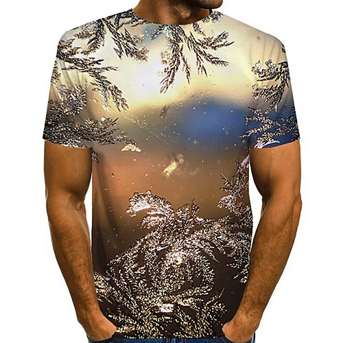 

Men's Graphic Scenery T-shirt Daily Blue / Yellow / Royal Blue / Navy Blue / Gray / Light Blue