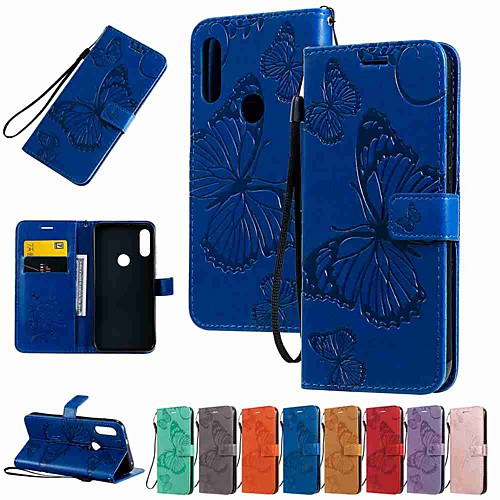 

Case For Motorola MOTO G8 / Moto G8 Power / Moto E7 Wallet / Card Holder / with Stand Full Body Cases Butterfly Embossing PU Leather / TPU for MOTO E6 Play / MOTO E6 / MOTO E6 Plus