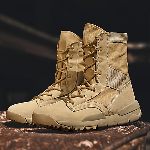 

Men's Fall & Winter Daily Boots Leather Mid-Calf Boots Khaki