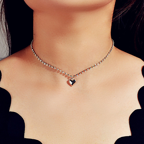

Women's Necklace Friends Heart Artistic Punk European Trendy Chrome Silver 38.5 cm Necklace Jewelry 1pc For Wedding Party Evening Engagement Birthday Party Beach