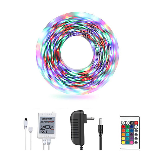 

LOENDE 5m Flexible LED Light Strips Light Sets RGB Strip Lights 270 LEDs 2835 SMD 8mm 1 set RGB Christmas New Year's Cuttable Party Decorative 100-240 V / Self-adhesive