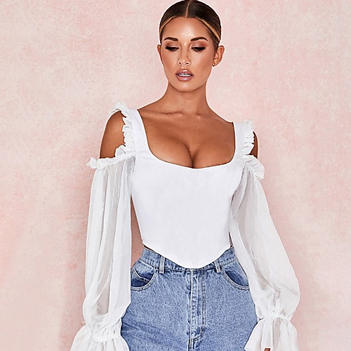 

Women's Solid Colored T-shirt Daily White