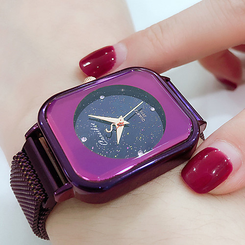 

Women's Steel Band Watches Luxury Fashion Stainless Steel Japanese Quartz Rose Gold Blue Purple Water Resistant / Waterproof 30 m 1 pc Analog One Year Battery Life