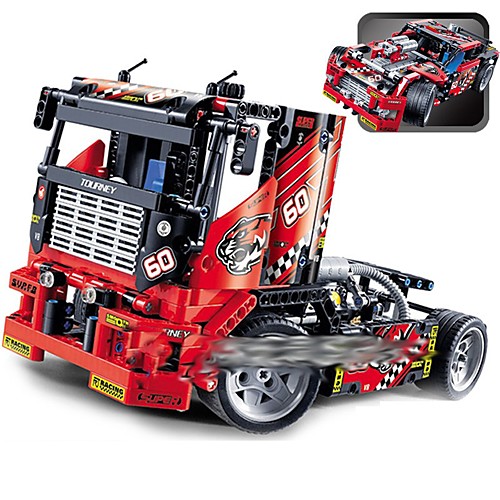 

Building Blocks Car DIY Toys 608 pcs Truck compatible Plastic Shell Legoing Cool DIY Parent-Child Interaction Boys and Girls Toy Gift / Kids