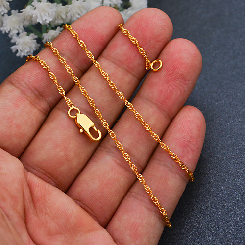 

Women's Necklace Gold Plated Gold 45 cm Necklace Jewelry 1pc For Christmas Wedding Party Evening Birthday Party Festival
