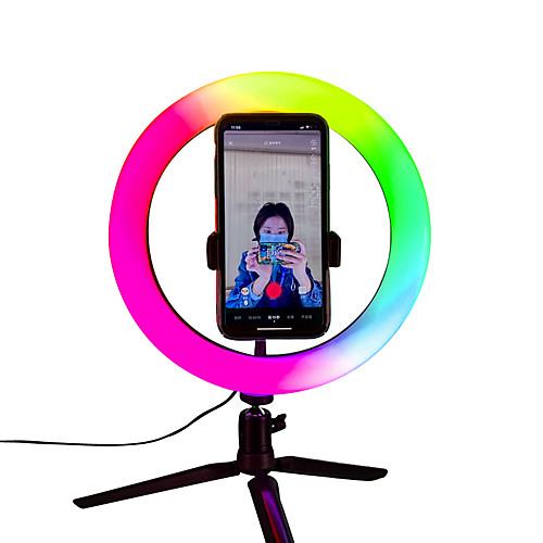 

1 Unit 16cm / 26cm LED Ring Light Studio Photo Video Dimmable Lamp Camera Selfie Phone WIth Tripod Stand And Remote Control