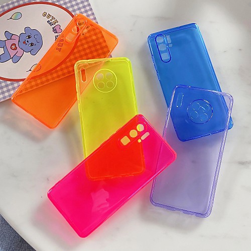 

Case For Huawei Huawei P20 / Huawei P20 Pro / Huawei P30 Shockproof Back Cover Solid Colored TPU