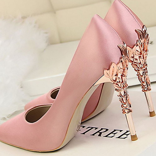 

Women's Heels Spring & Summer Stiletto Heel Pointed Toe Daily Solid Colored PU White / Black / Pink