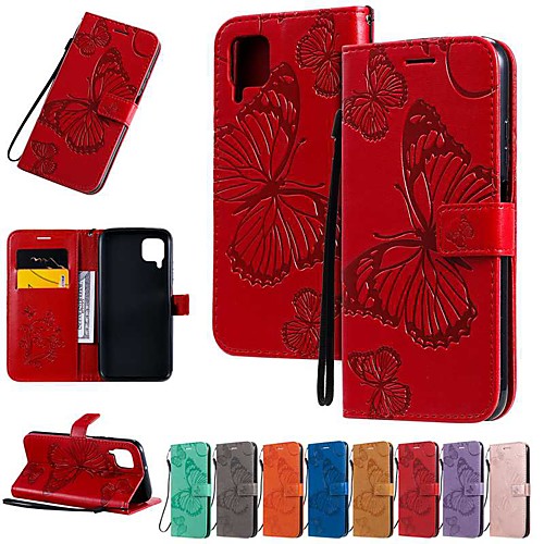 

Case For Huawei Huawei P Smart 2019 / Huawei P Smart Plus 2019 / Honor 10 Lite Wallet / Card Holder / with Stand Full Body Cases Butterfly / Solid Colored PU Leather