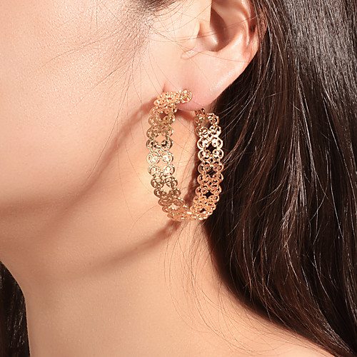 

Women's Earrings Geometrical Wedding Statement European Trendy Fashion French Earrings Jewelry Gold For Party Evening Engagement Birthday Beach Promise 1 Pair