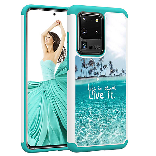 

PC TPU 2in1 Taping Colorful Pattern Cover Sea Phone Case For Samsung Galaxy S20 S20PLUS S20Ultra S10 S10E S10P S9 S9P S8 S8P
