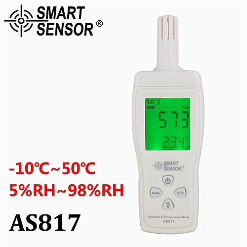 

Smart Sensor AS817 High Accuracy Digital Hygrometer Humidity Temperature Meter Thermocouple Gauge Temperature Tester