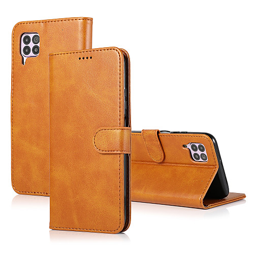 

Case For Huawei HUAWEI P40 / HUAWEI P40 PRO / P40 lite Card Holder / Shockproof Full Body Cases Tile Genuine Leather