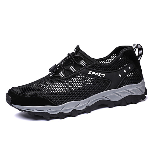 

Men's Fall Daily Outdoor Trainers / Athletic Shoes Running Shoes / Walking Shoes Mesh Breathable Non-slipping Shock Absorbing Black / Blue / Gray