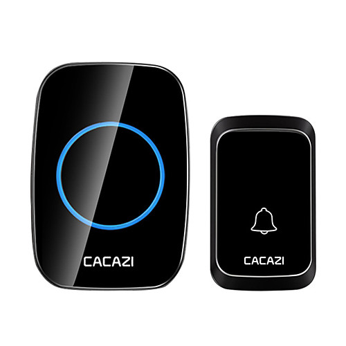 

CACAZI Door Bell 1 Button 1 Receiver Waterproof Wireless Doorbell Light 300M Remote Home Cordless Call Bell EU US UK AU Plug 58 Chime