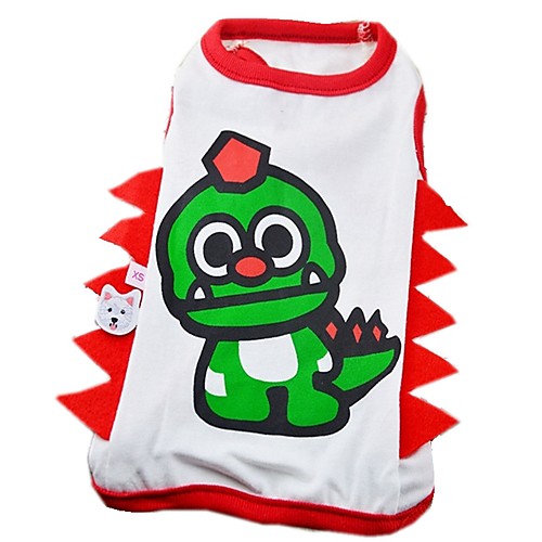 

Cat Dog Shirt / T-Shirt Vest Dog Clothes Animal White Cotton Costume For Pets Summer Men's Women's Casual/Daily