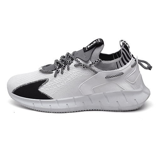 

Men's Fall Daily Outdoor Trainers / Athletic Shoes Running Shoes / Walking Shoes Tissage Volant Breathable Non-slipping Shock Absorbing Black / Beige / Gray