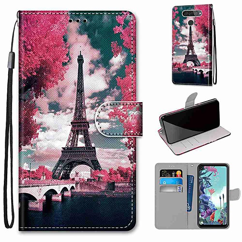 

Case For LG Q70 / LG K50S / LG K40S Wallet / Card Holder / with Stand Full Body Cases Tower Bridge PU Leather / TPU for LG K30 2019 / LG K20 2019