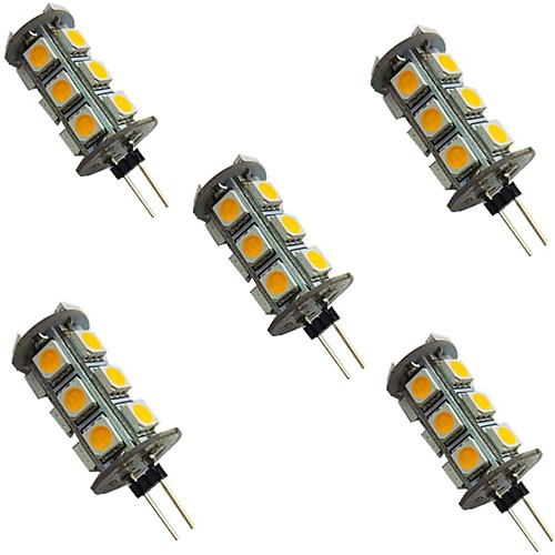 

5pcs 2 W LED Bi-pin Lights 200 lm G4 18 LED Beads SMD 5050 Warm White White 12 V