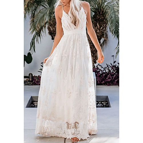 

Women's Sheath Dress - Sleeveless Solid Color Summer Elegant 2020 White Light Blue S M L XL