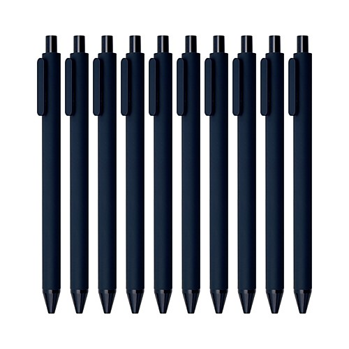 

KACO 10PCS Cartridge Replaceable Gel Ink Pen ABS Round Barrel Plastic Black