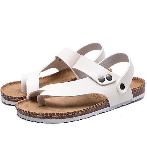 

Men's Summer Outdoor Sandals PU Non-slipping White / Black / Silver