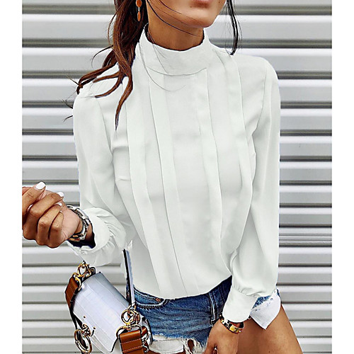 

Women's Cartoon Blouse Daily Weekend White / Blue