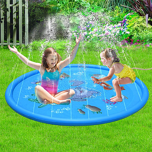 

Splash Pad Sprinkler for Kids Kiddie Pool Water Toys Inflatable Pool Kiddie Baby Pool Inflatable Swimming Pool Inflatable PVC Summer Shark Outdoor Pool 68 Inch Boys and Girls Adults Kids Toddler