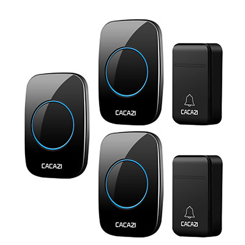 

CACAZI Self-Powered Wireless Doorbell Waterproof 200M Remote No Battery Smart House Doorbell Family Turquoise Doorbell Ring Tone
