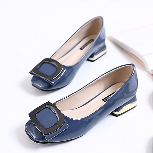 

Women's Loafers & Slip-Ons Spring / Summer Block Heel Square Toe Daily Patent Leather Black / Pink / Blue